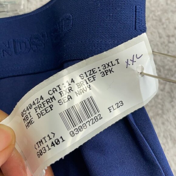 NEW Lands' End Men's XXL 3-Pack Premium Boxer Briefs Deep Sea Navy - Picture 7 of 7